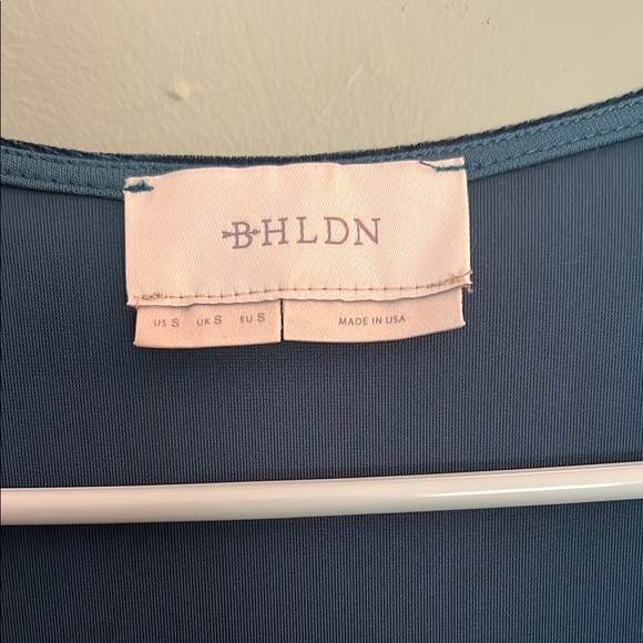 BHLDN Elegant Teal Blue Green Velvet Wrap Party Holiday Midi Dress - Picture 12 of 15